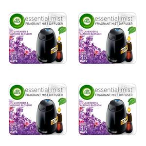 Essential Mist 0.67 fl. oz. Lavender and Almond Blossom Automatic Air Freshener Dispenser with Refill (4-Pack)