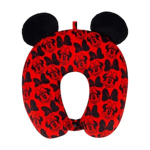 Disney Minnie Mouse Red Travel Pillow with Ears RED/BLACK