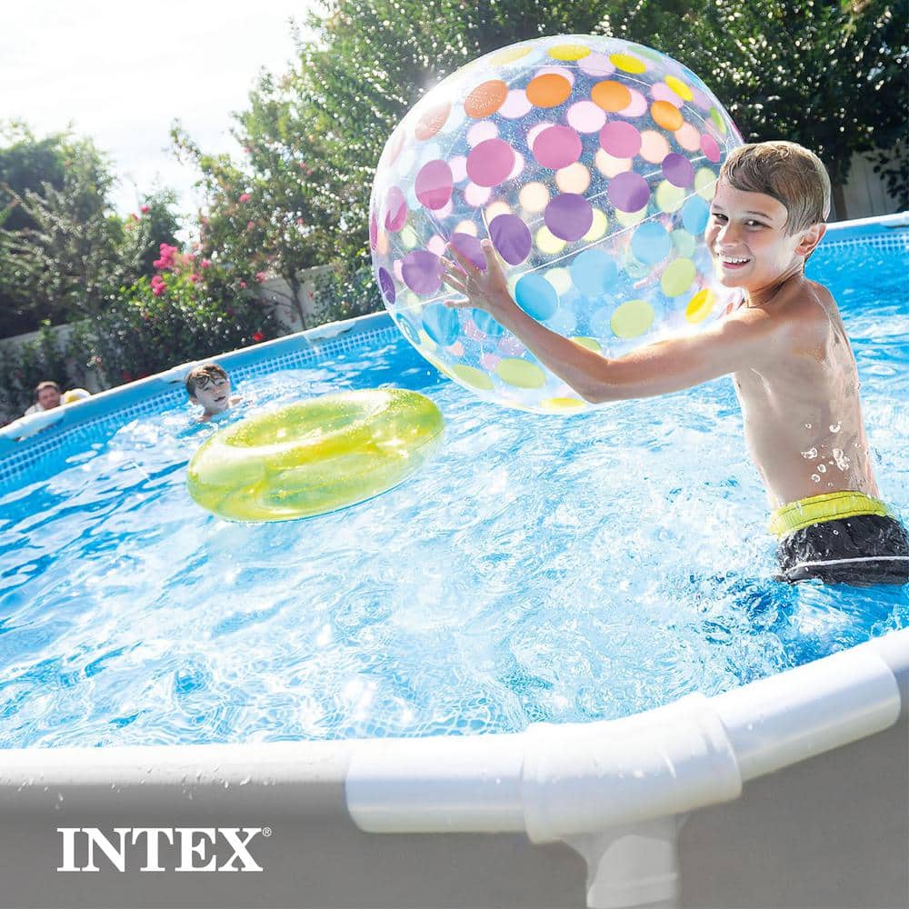12ft Gray Steel Frame Round Above Ground Pool with Filter Pump