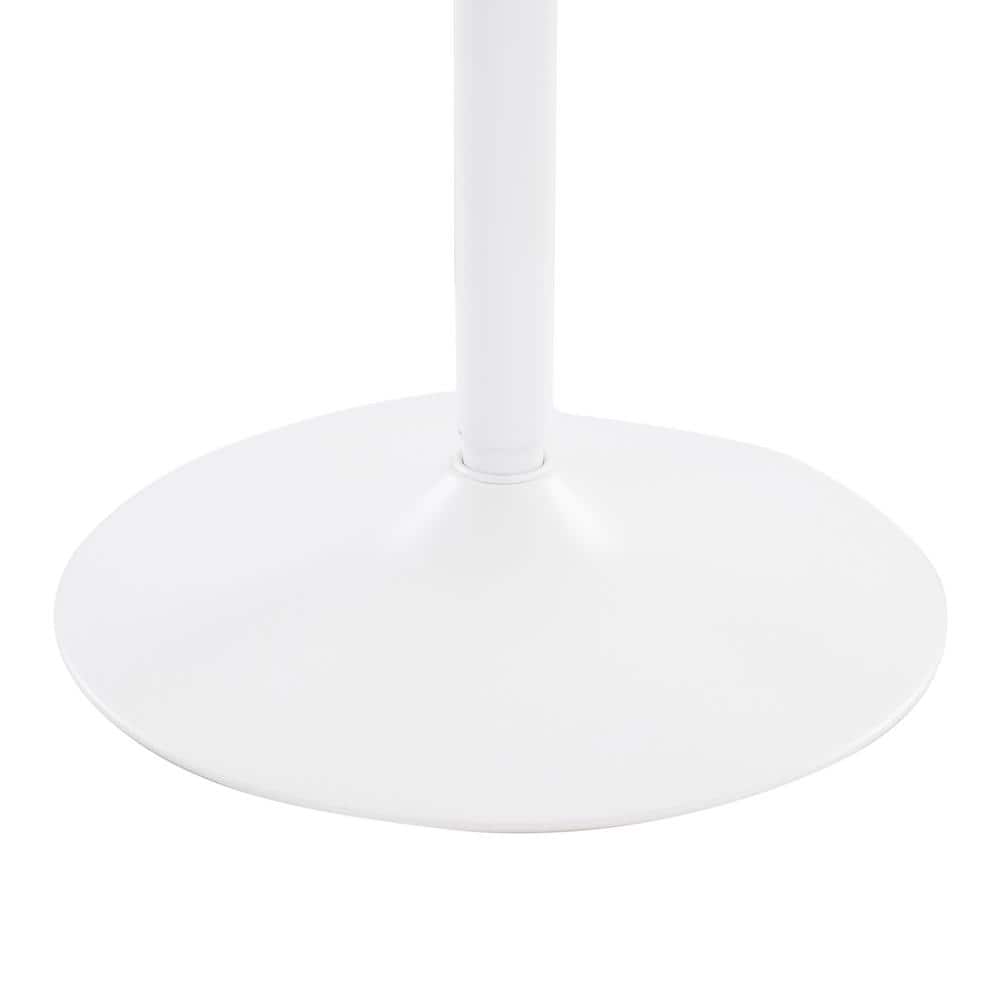 36" Dakota White Wood Industrial Round Dining Table