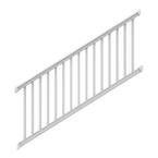 Bella Premier Series 8 ft. x 42 in. White Stair Rail Kit with Square Balusters