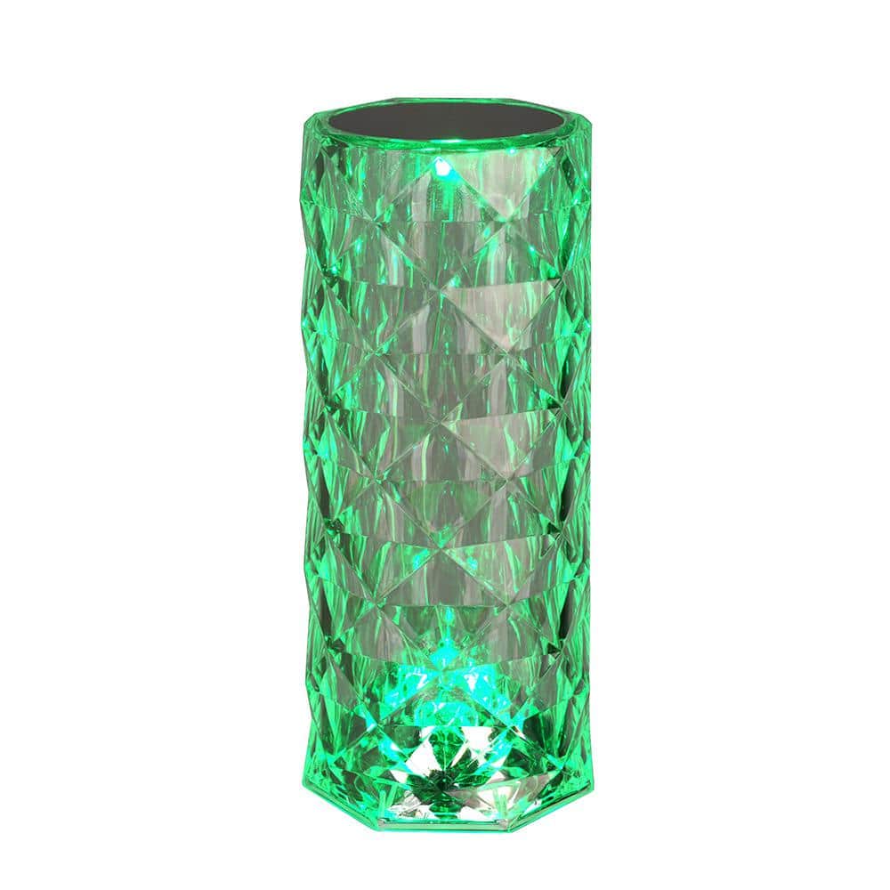 Clear Acrylic Cordless RGB Color-Changing Table Lamp
