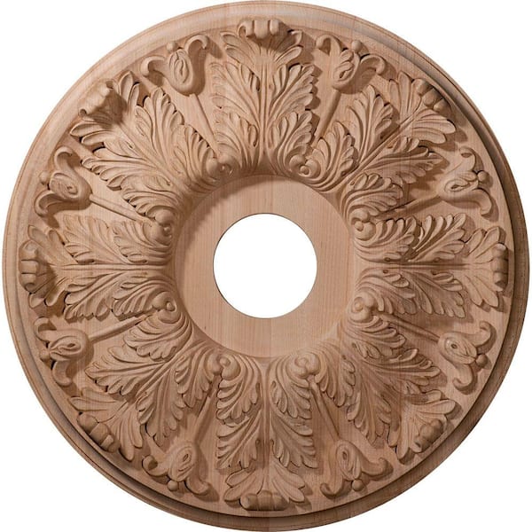 Ekena Millwork 16 in. Unfinished Maple Carved Florentine Ceiling Medallion