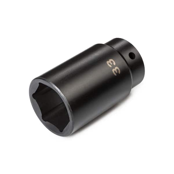 TEKTON 1/2 in. Drive x 33 mm Deep 6-Point Impact Socket