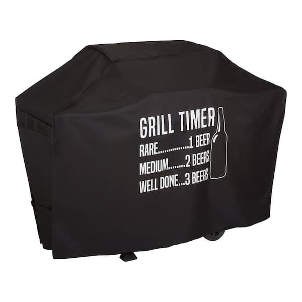MODERN LEISURE Chalet Water Resistant Grill Timer 3 to 4-Burner Grill Cover, 62 in. W x 25 in. D x 46 in. H, Black