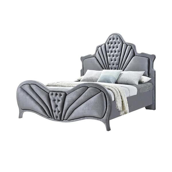 Acme Furniture Dante Gray Wood Frame King Platform Bed