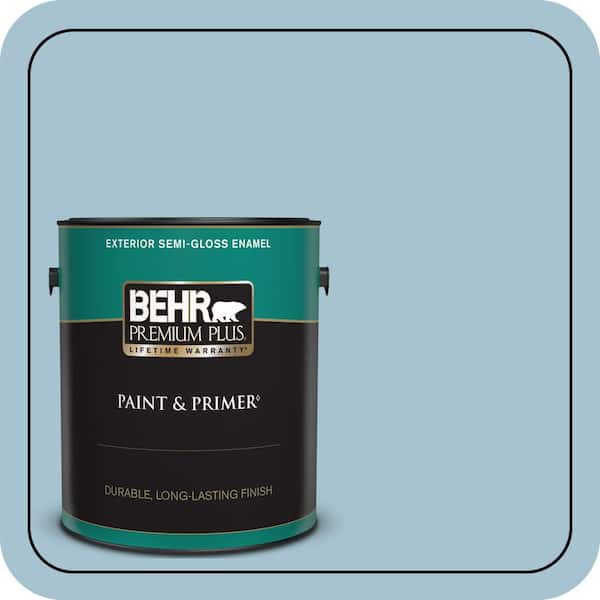 BEHR PREMIUM PLUS 1 gal. #550E-3 Viking Semi-Gloss Enamel Exterior Paint & Primer