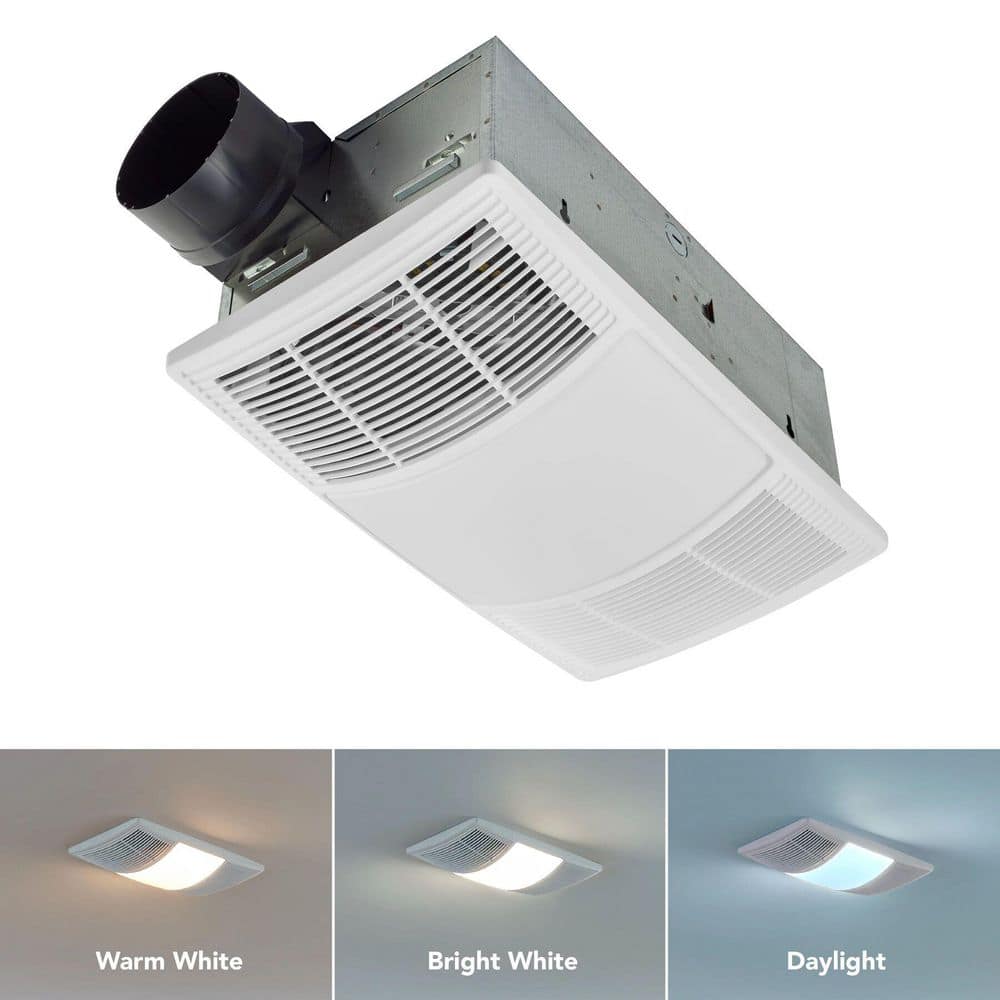 PowerHeat 80 CFM Ceiling Bathroom Exhaust Fan with Heater and CCT LED Light