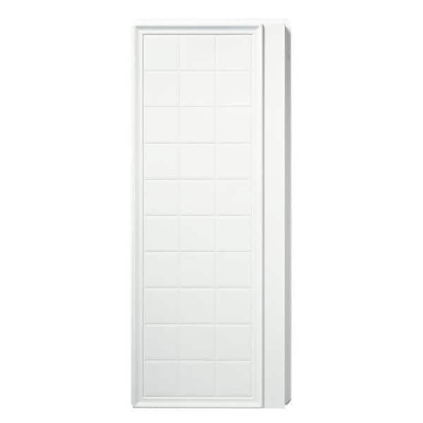 STERLING Ensemble 35-1/4 in. x 72-1/2 in. 2-Piece Direct-to-Stud Alcove Shower End Wall Set in White