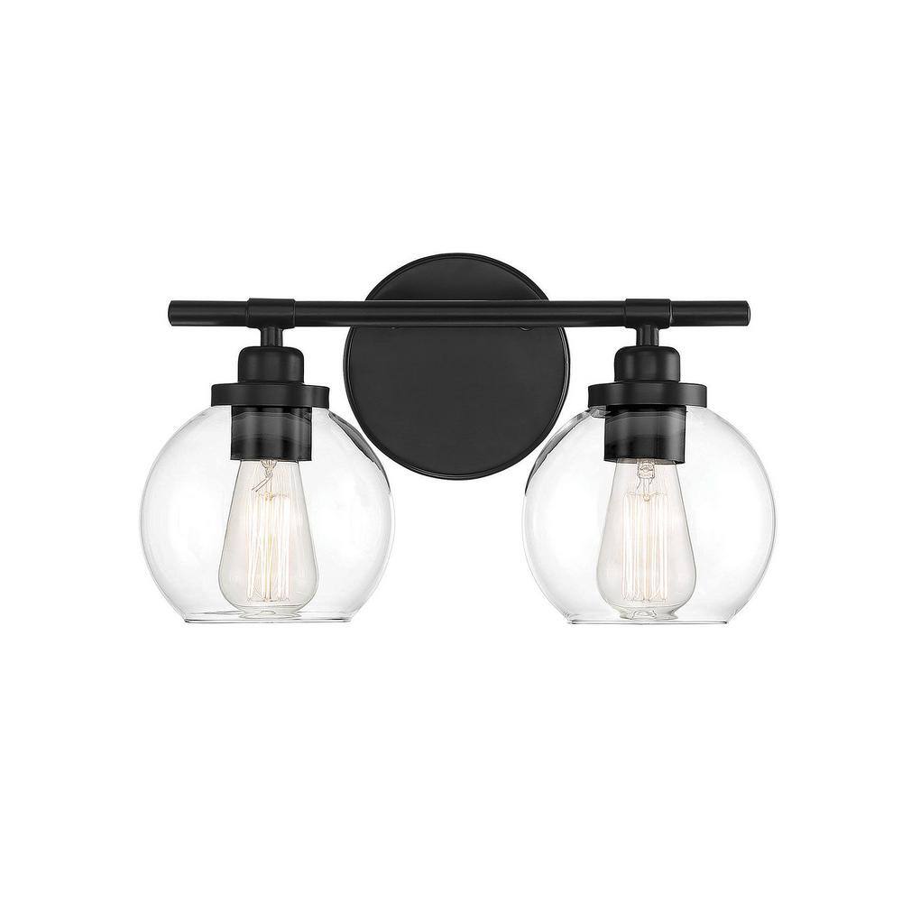 Savoy House Carson 2 - Light Vanity in Matte Black