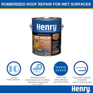 208R Rubberized Wet Patch Black Roof Leak Repair Sealant 0.90 gal.