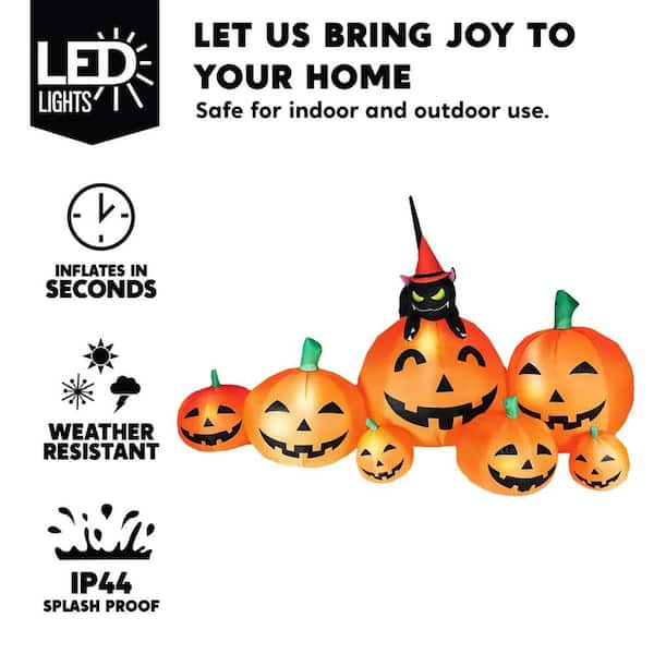 Outlet 7FT Halloween Inflatable Pumpkins & Cat