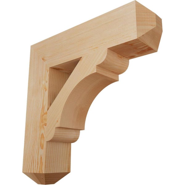 Ekena Millwork 5.5 in. x 24 in. x 24 in. Douglas Fir Olympic Craftsman Smooth Bracket