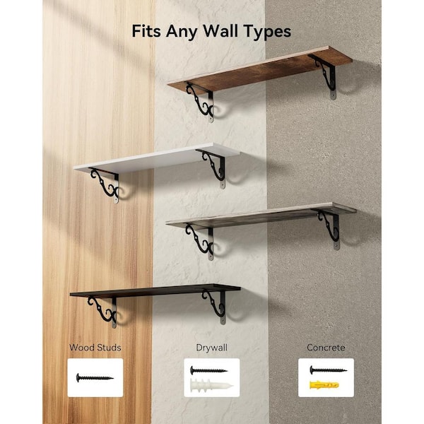 39.4 in. W x 7.9 in. D Rustic Brown Decorative Wall Shelf CL914WDR