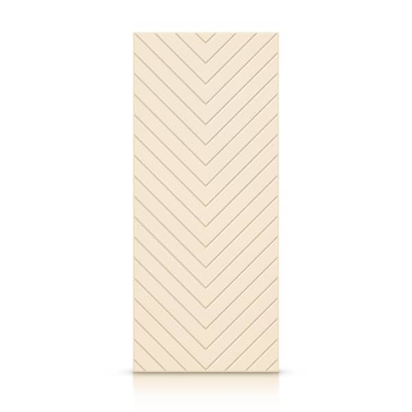 CALHOME 30 in. x 96 in. Hollow Core Beige Stained Composite MDF Interior Door Slab