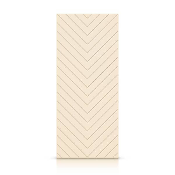 CALHOME 42 in. x 96 in. Hollow Core Beige Stained Composite MDF Interior Door Slab