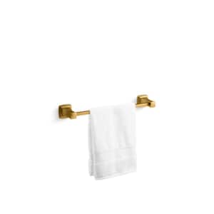 Riff 18 in. Single Towel Bar in Vibrant Brushed Moderne Brass
