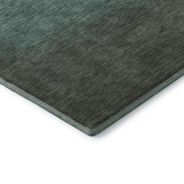 Mayfield Premium Machine Washable Abstract AMF2012 Seafoam 3 ft. x 5 ft. Area Rug