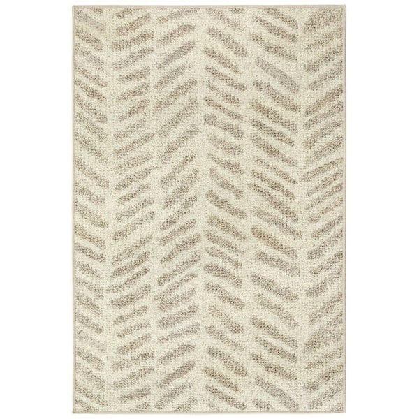 DASH & ALBERT Rowley Machine Washable Grey 8 ft. x 10 ft. Indoor Area Rug