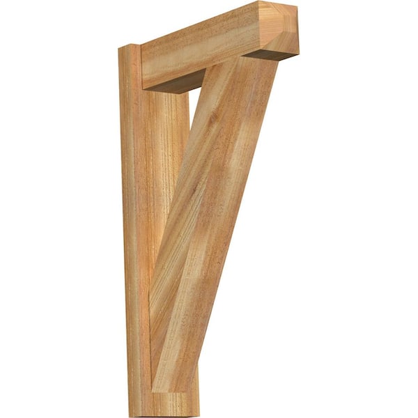 Ekena Millwork 6 in. x 32 in. x 20 in. Western Red Cedar Traditional Craftsman Rough Sawn Outlooker