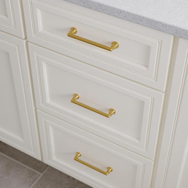 10-Pack Phoebe 5-1/16 in. (128 mm) Modern Gold Cabinet Drawer Pulls