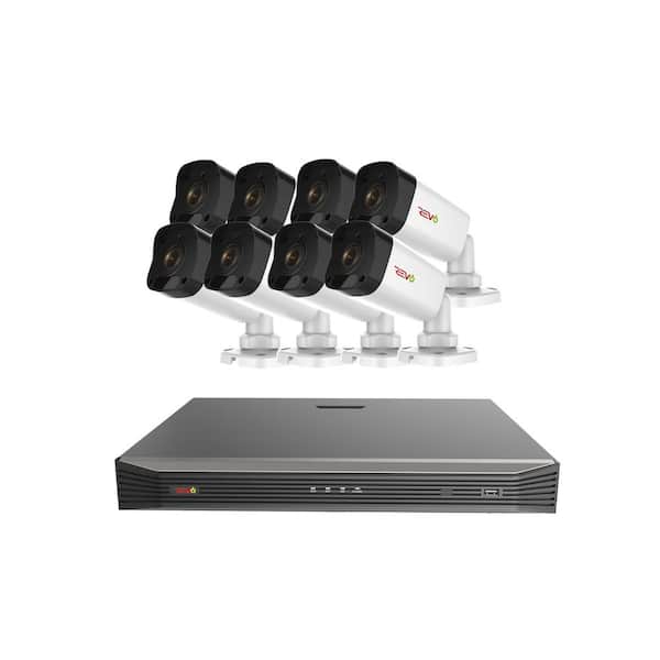 Revo Ultra Commercial Grade 16-Channel 4K 3TB Smart NVR Surveillance System with (8) 4K 8MP Indoor/Outdoor Bullet Cameras