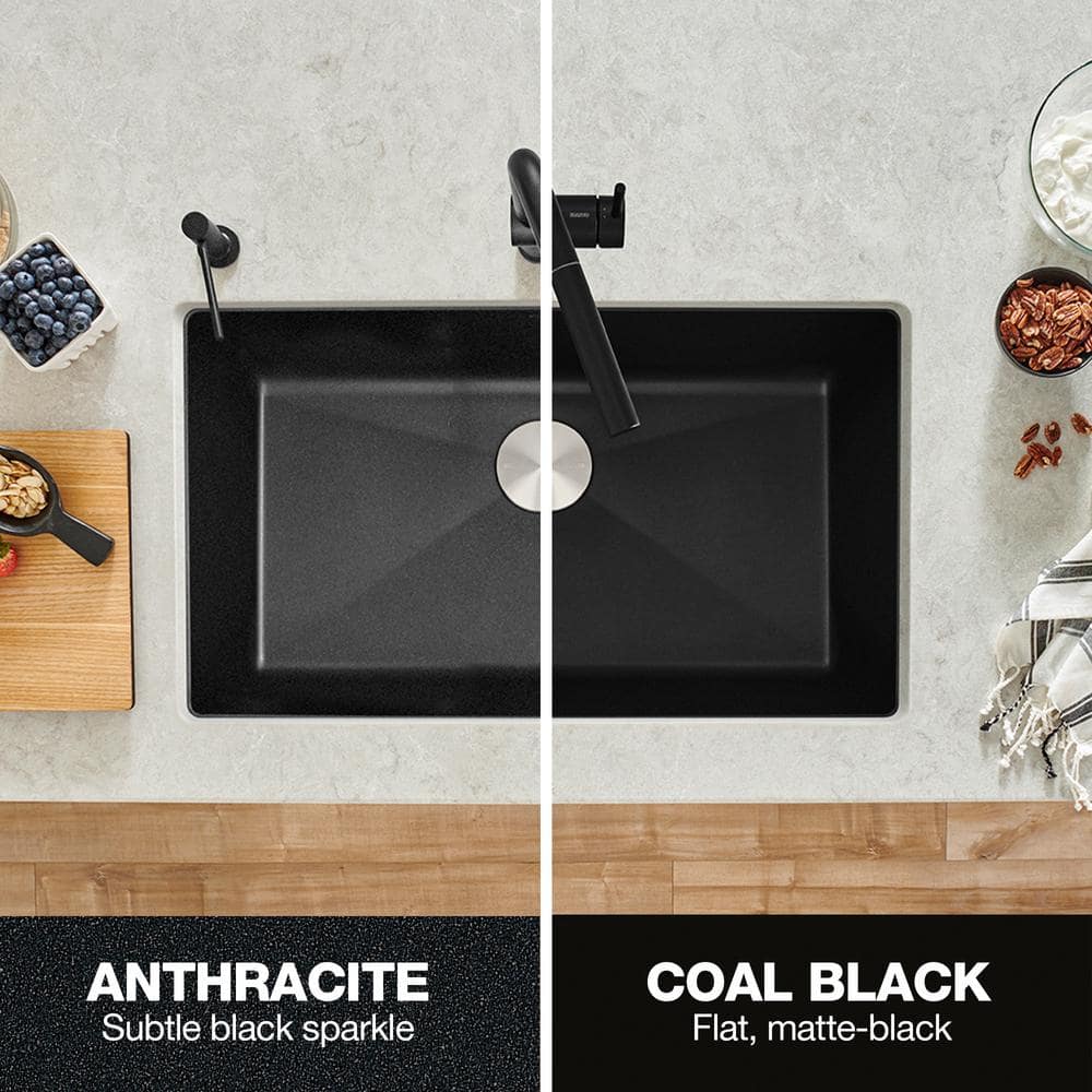Anthracite Stone Drop-in Single Bowl Kitchen Sink