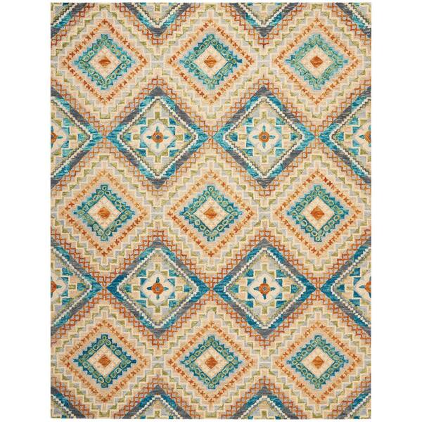 Nourison Vivid Ivory 8 ft. x 11 ft. Geometric Transitional Area Rug