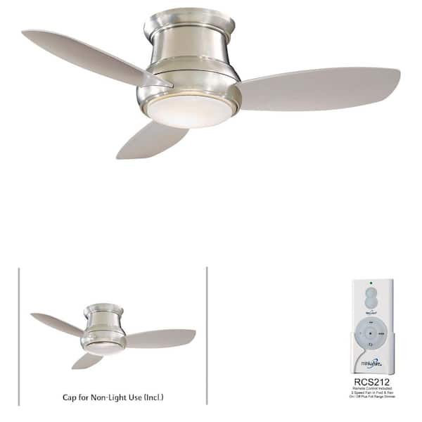 MINKA-AIRE Concept II 44 in. Integrated LED Indoor Brushed Nickel Ceiling Fan with Light with Remote Control