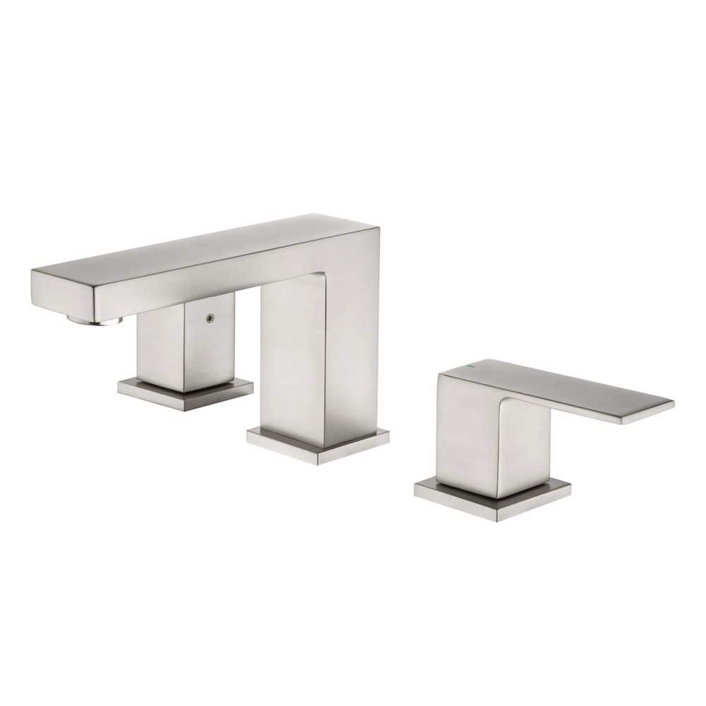 8 in. Widespread 2-Handle Bathroom Sink Faucet with Supply Lines and Adjustable Flow Rate in Brushed Nickel (1-Pack) price history on PriceWatchPro