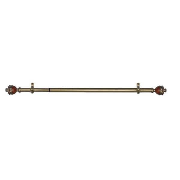 Porter Single Polished Brass Curtain Rod with Acrylic Finial 28-48x1.25  + Reviews