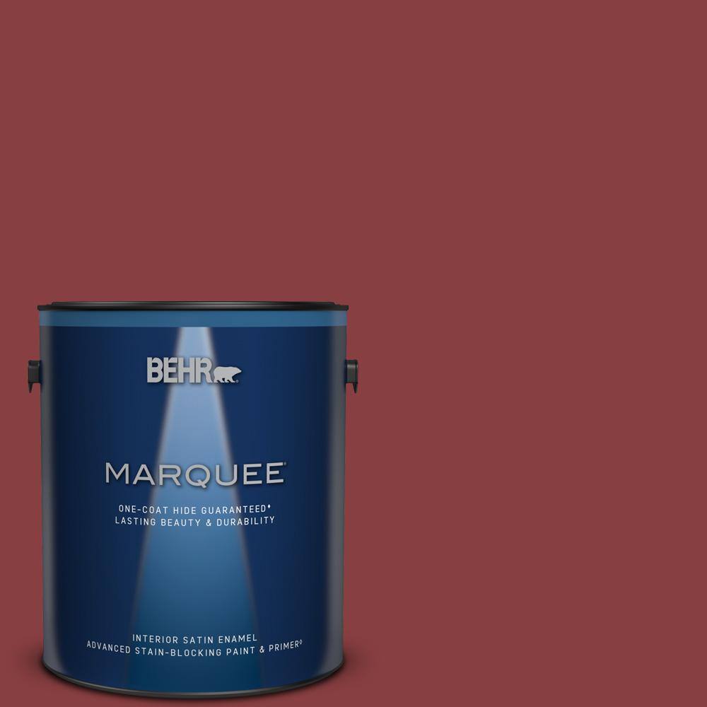 1 gal. #S-G-140 Cherry Cobbler Satin Enamel Interior Paint & Primer