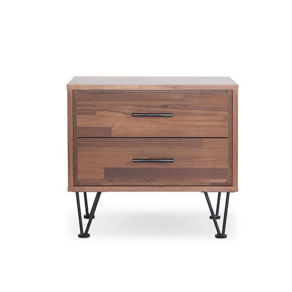 Acme Furniture Deoss 2-Drawer Walnut Nightstand