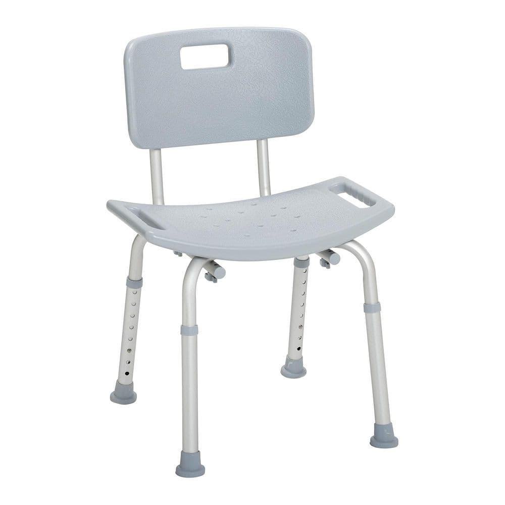 19.25 in. W Adjustable Height;Chair Back;Portable;Slip Resistant Aluminum Shower Bench in Gray price history on PriceWatchPro