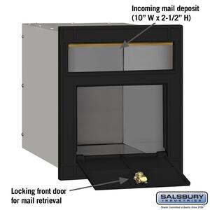 4100 Series 11.5 in. W x 13.25 in. H x 15.75 in. D Black Locking Plain Door Cast Aluminum Column Mailbox