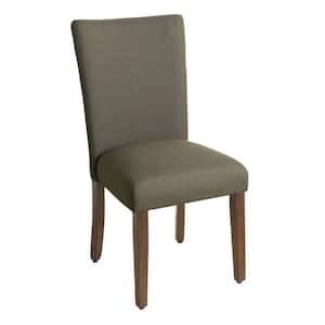 Parsons Brown Textured Solid Woven Upholstered Dining Chair