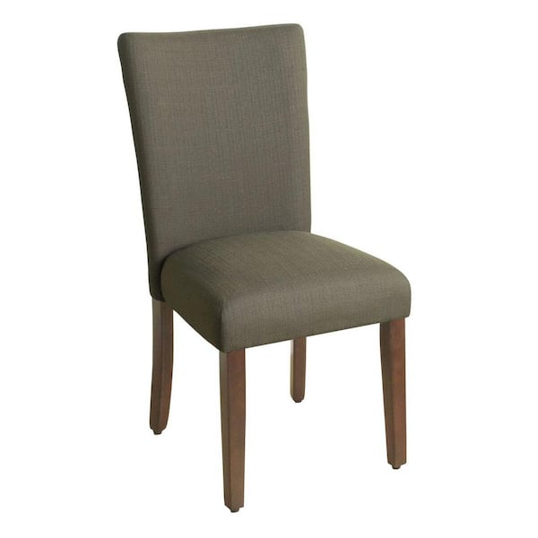 Homepop Parsons Brown Textured Solid Woven Upholstered Dining Chair K6805 F2090 The Home Depot