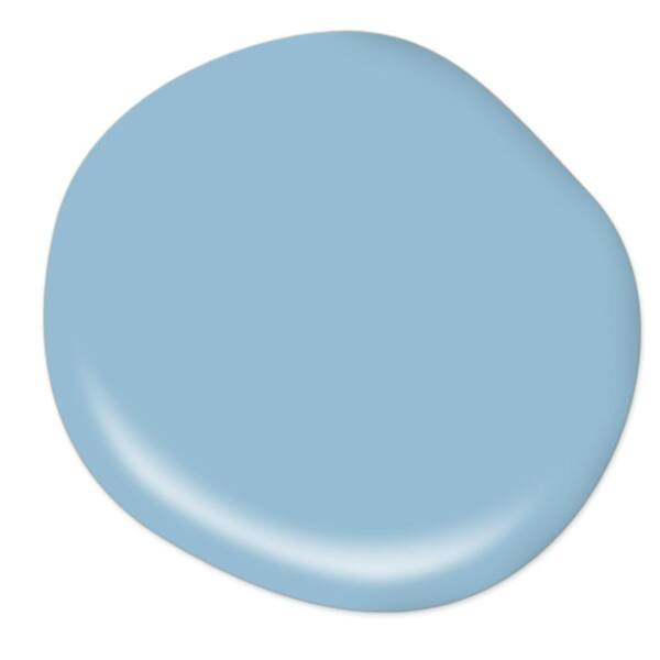 BEHR PREMIUM PLUS 1 gal. #M500-3 Blue Chalk color Satin Enamel Low