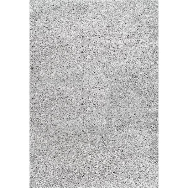 Marleen Plush Shag Silver 12 ft. x 15 ft. Area Rug