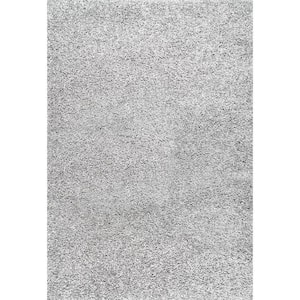 Marleen Plush Shag Silver 4 ft. x 6 ft. Area Rug