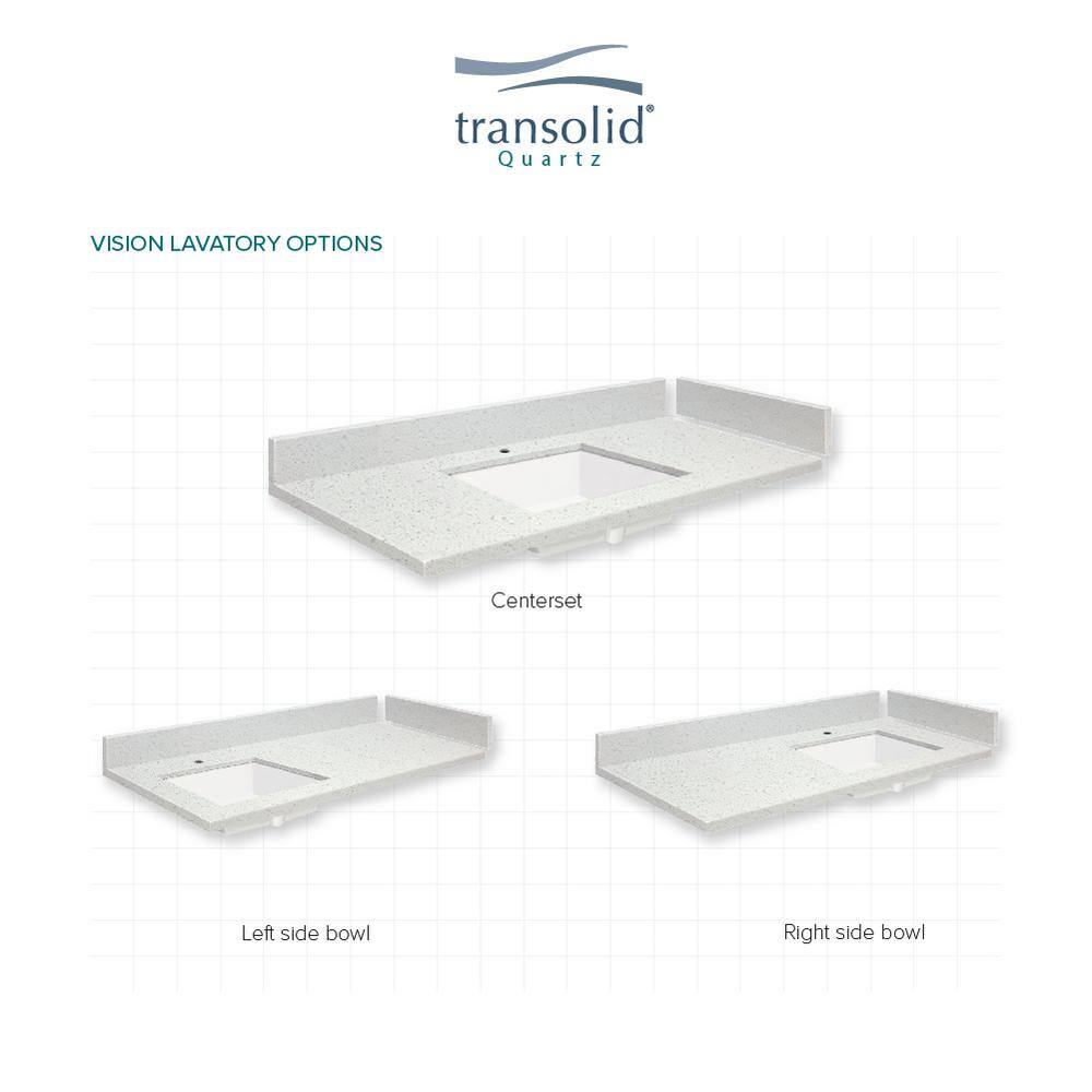 Milan White Quartz Bathroom Vanity Top with Sink