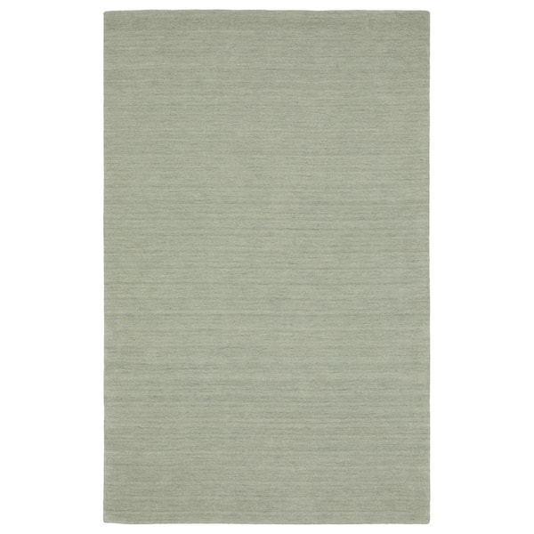 Allaire Silver 6 ft. x 9 ft. Heathered Solid Hand-Crafted 100% Wool Indoor Area Rug