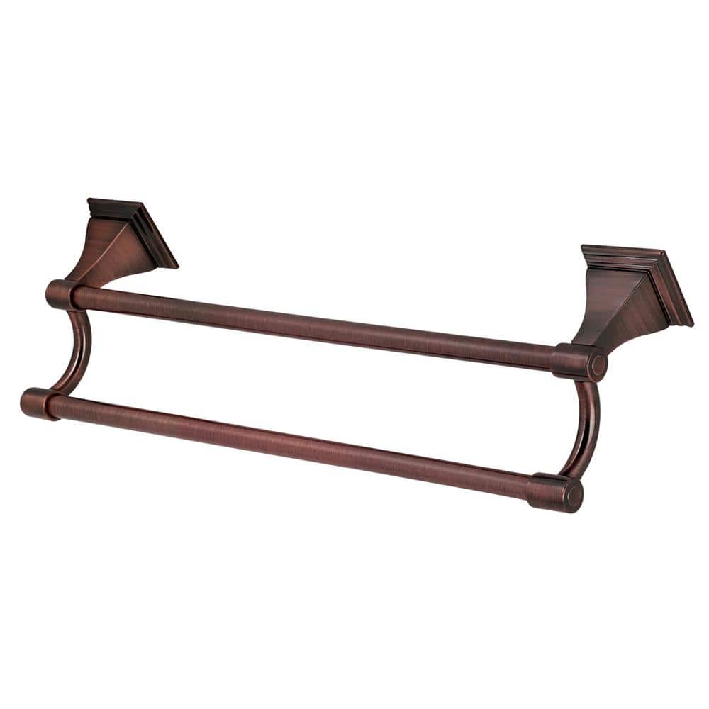 Kingston Brass Monarch 18 in. Wall Mount Dual Towel Bar in Antique