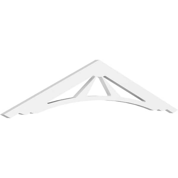 Ekena Millwork Stanford 1 in. D x 10 in. W x 48 in. L Signature Urethane Gable Pediment