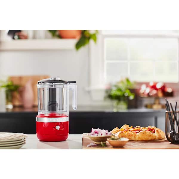 Assimilatie Vergevingsgezind Stapel KitchenAid Cordless 5-Cup Passion Red Food Chopper KFCB519PA - The Home  Depot