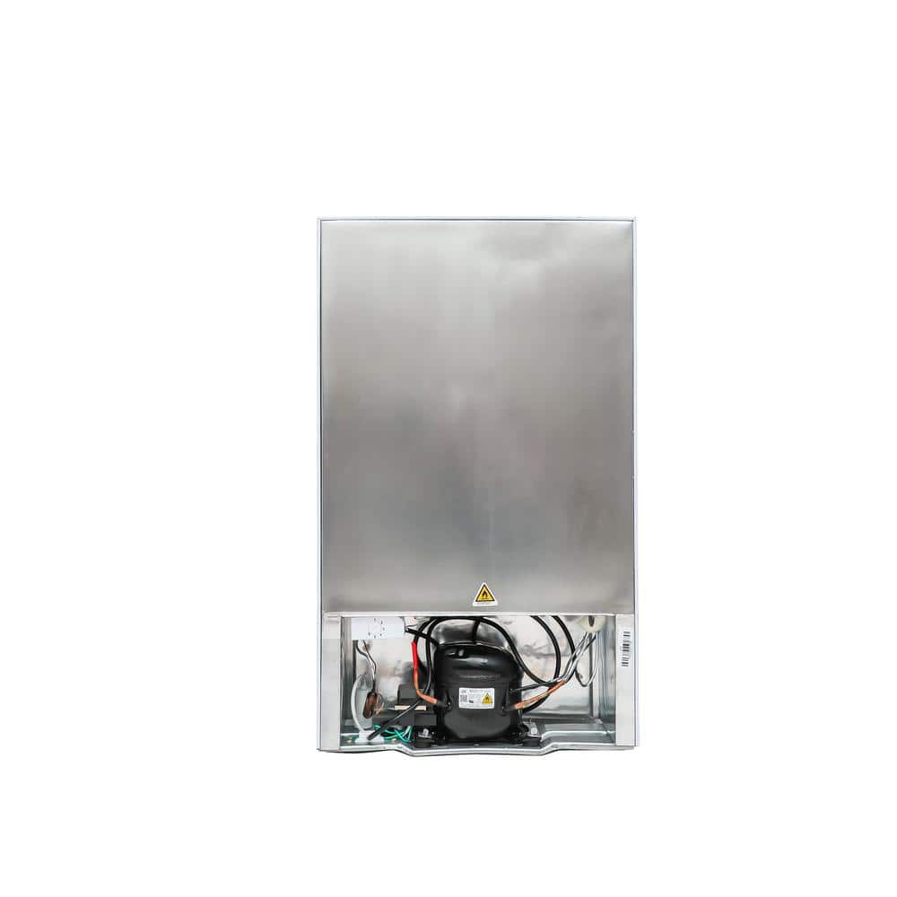 Compact Black Steel Upright Freezer with Adjustable Thermostat