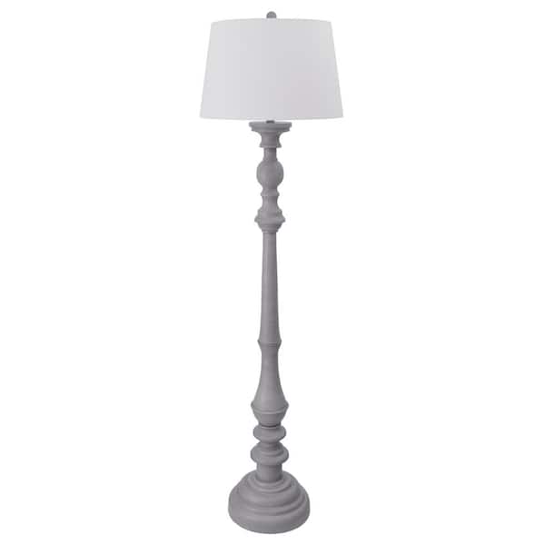Nantucket Grey Floor Lamp, White Floor Lamp And Matching Table