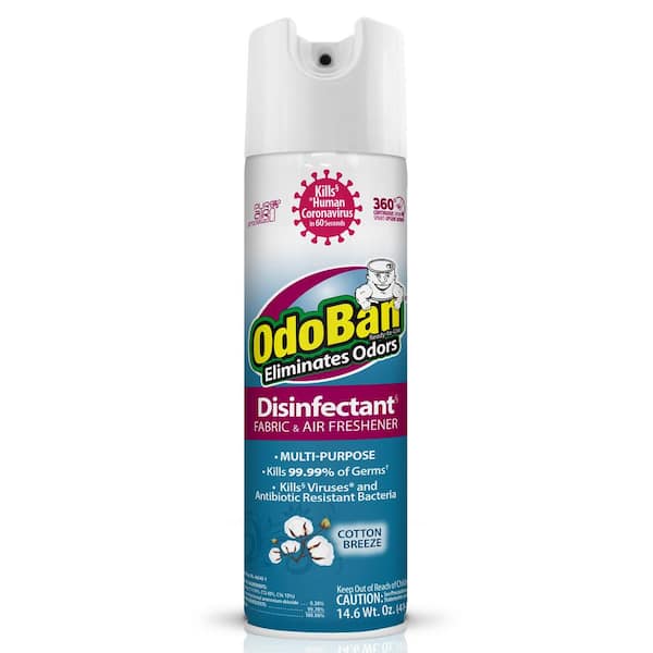 OdoBan 14.6 oz. Cotton Breeze Multi-Purpose Disinfectant Spray, Odor Eliminator, Sanitizer, Fabric and Air Freshener