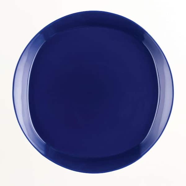 Rachael Ray Round and Square 4-Piece Dinner Plate Set in Blue Raspberry