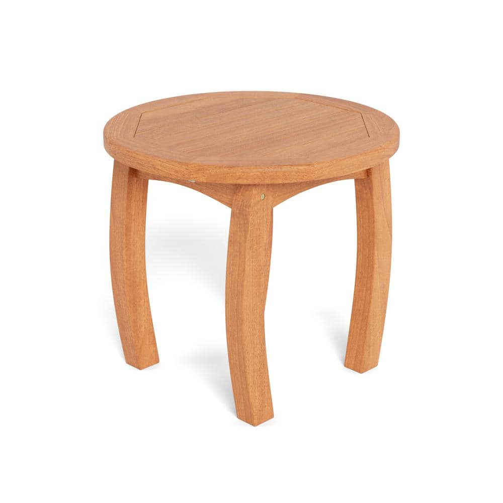 Jakarta 20" Round Teak Wood Outdoor Side Table
